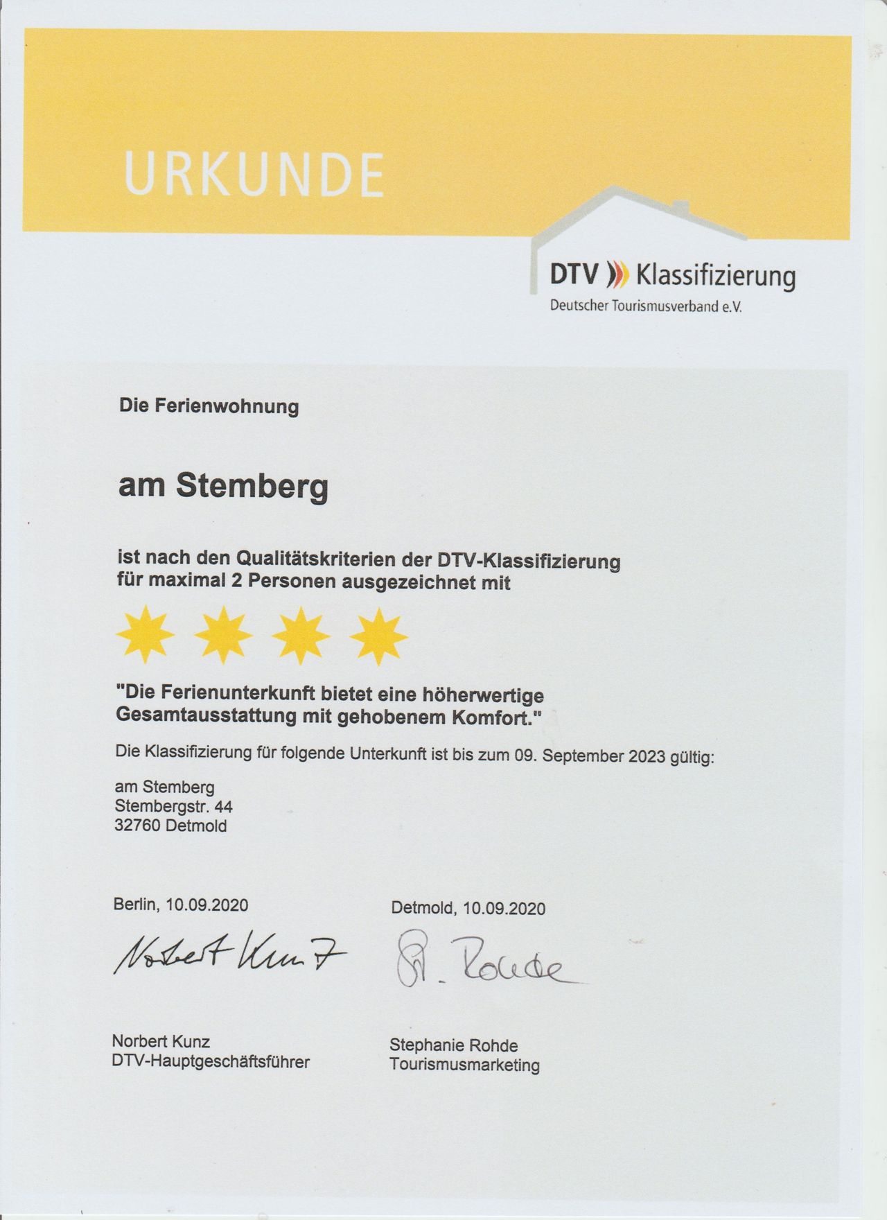 Klassifizierung des DTV
