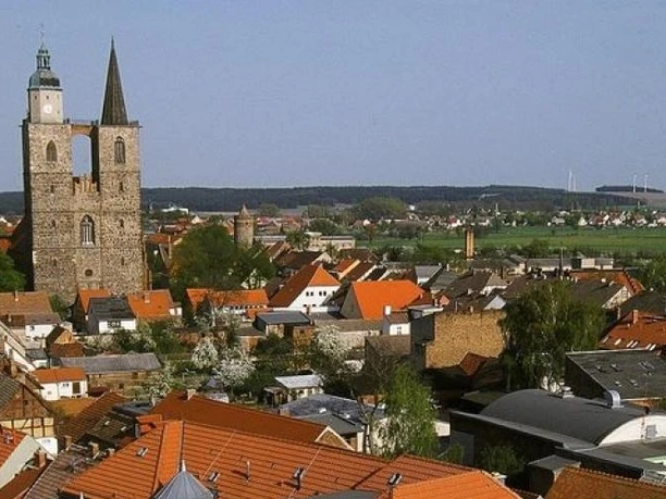 Blick auf Jüterbog mit der Nikolaikirche