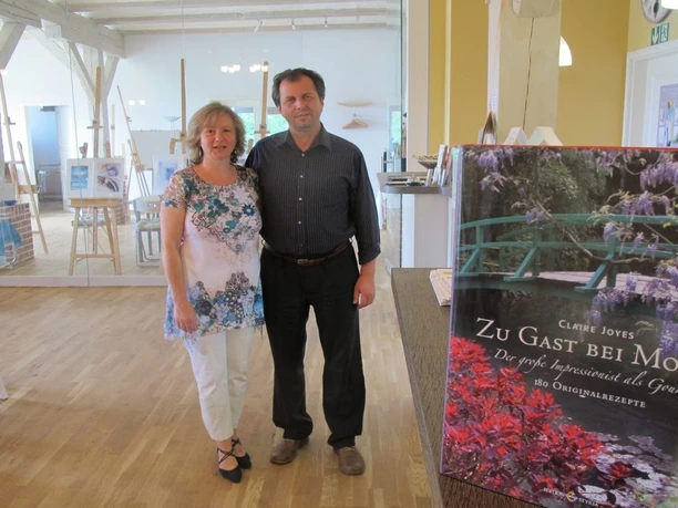 Malatelier im Landhaus Ribbeck, Künstlerpaar Claudia und Thomas Jung