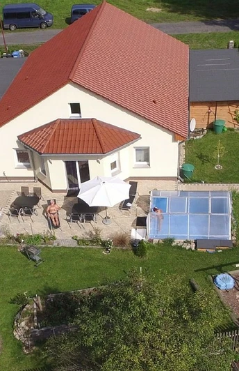 Ferienhaus Hübner - Vogelperspektive