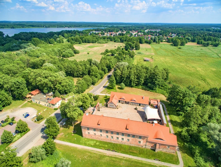 Luftbild - Burg Storkow mit großem Storkower See