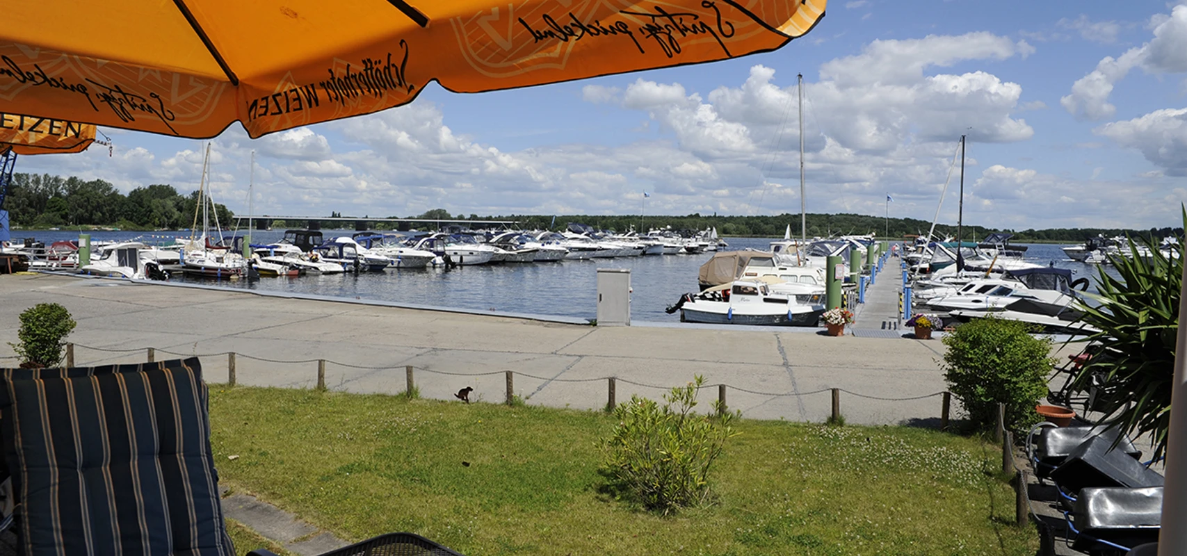 Marina Zernsee - Blick von der Restaurantterrasse © Christin Drühl