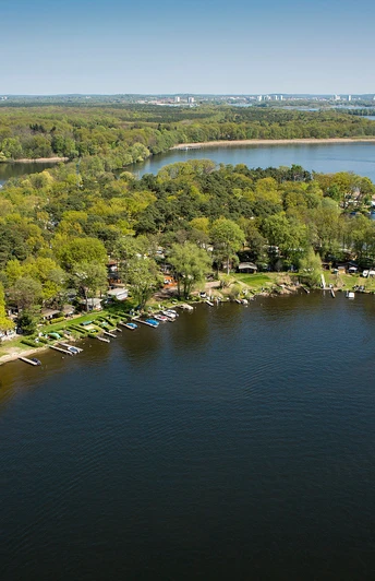 Campingplatz Himmelreich aus der Vogelperspektive