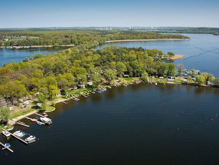 Campingplatz Himmelreich aus der Vogelperspektive
