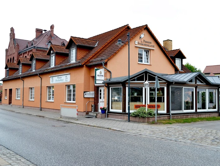 Außenansicht der Pension Storchenklause