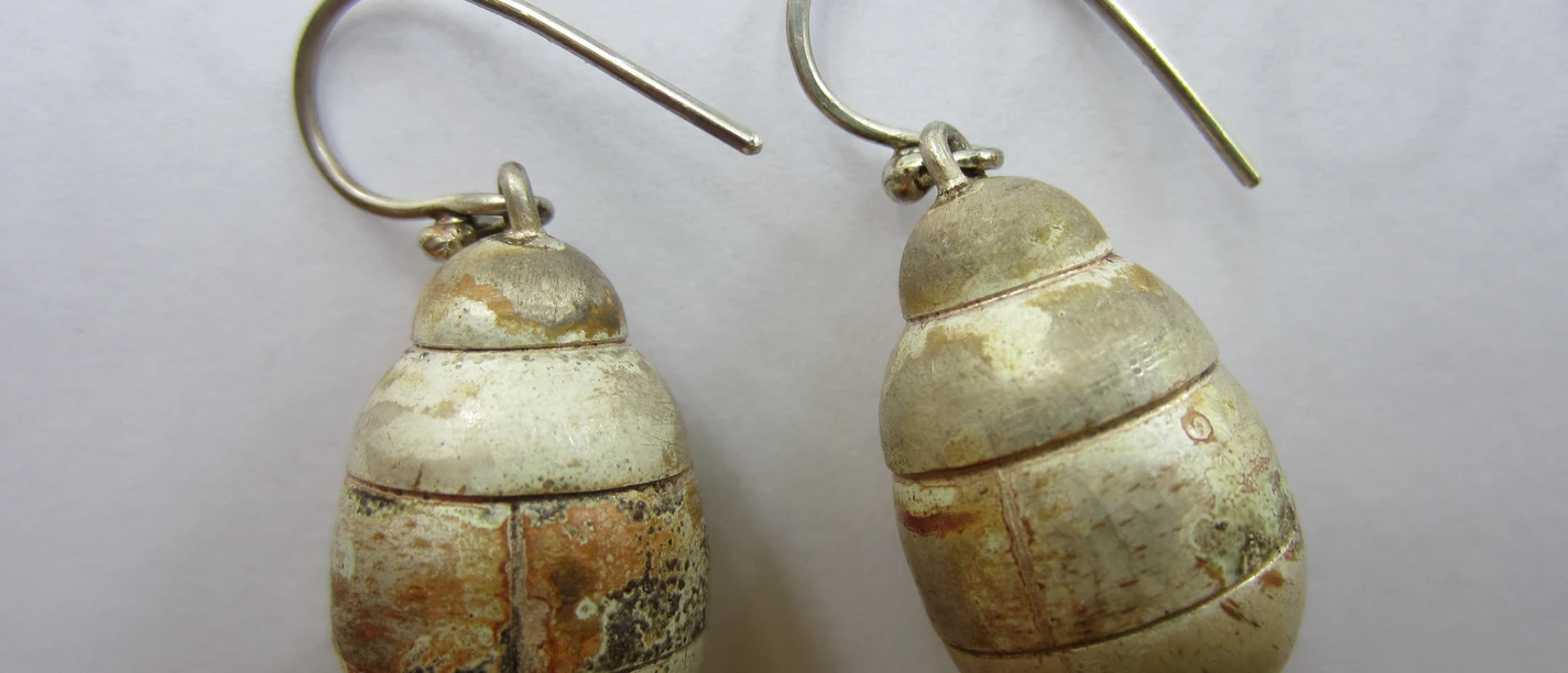 Ohrschmuck, Silber getrieben, Schmuckwerkstatt Elsteralarm