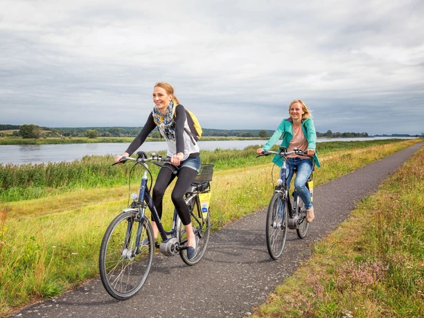 Auf einem Abschnitt des Oder-Neiße-Radwegs
