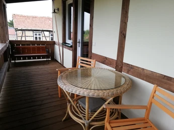 Oderbruchhütte Neulewin Balkon