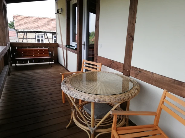 Oderbruchhütte Neulewin Balkon