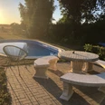 Pool mit Sonnenuntergang FH Art-Flair Reichenow
