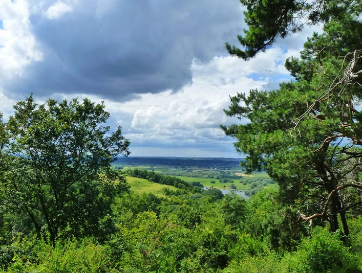 Aussicht von Gedenkhöhe auf die Oder