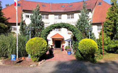 Der Eingangsbereich des "Hotel am Wald"