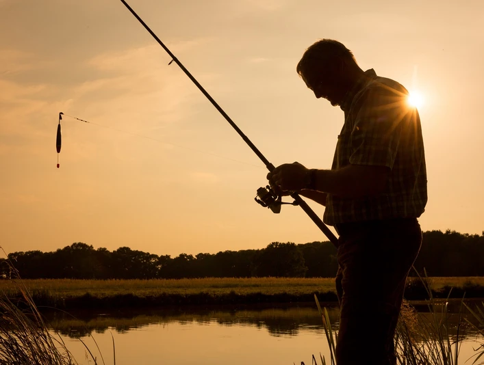 Angeln, Sonnenuntergang