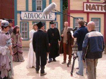 Dreharbeiten im Filmpark Babelsberg