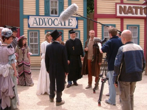 Dreharbeiten im Filmpark Babelsberg