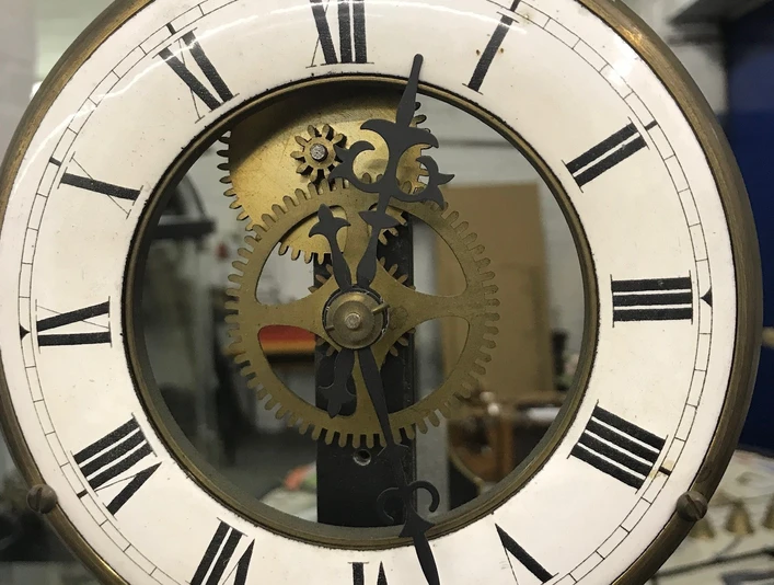 Turmuhr in der Ausstellung