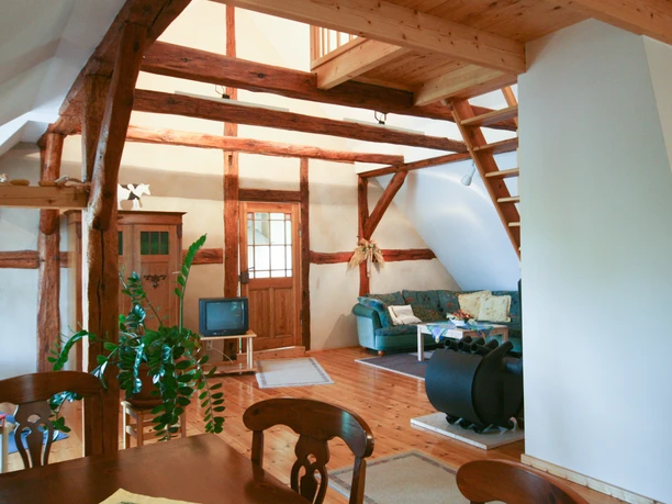 Wohnbereich Ferienwohnung im Bauerngut Thielicke
