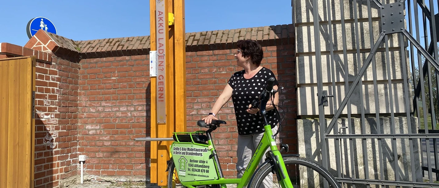 E-Bike-Ladestele auf dem Schlossgut Altlandsberg