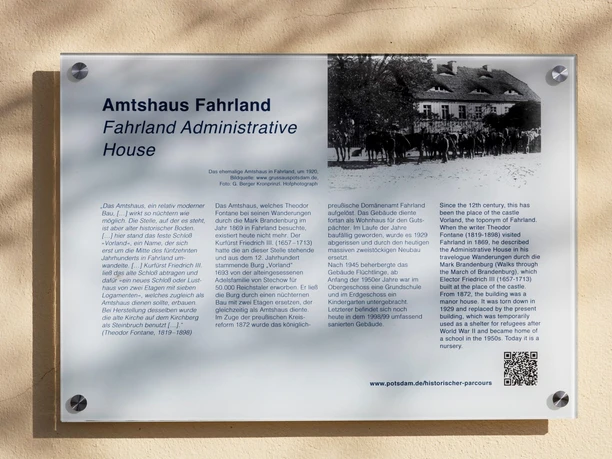 Infotafel am Amtshaus