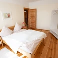 Schlafzimmer in der Ferienwohnung Fläming