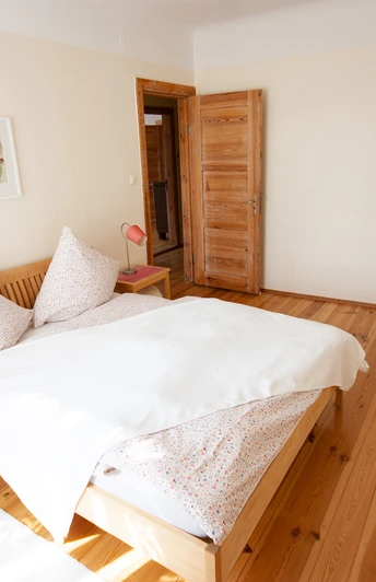 Schlafzimmer in der Ferienwohnung Fläming