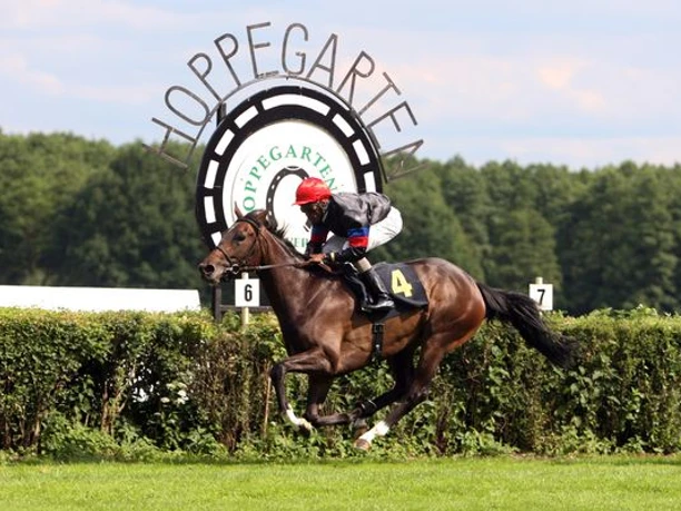 Rennszene in Hoppegarten