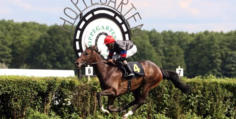 Rennszene in Hoppegarten