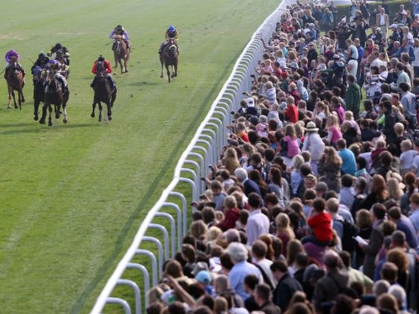 Rennszene in Hoppegarten