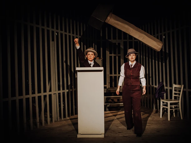 aus der Inszenierung „Sacco und Vanzetti“