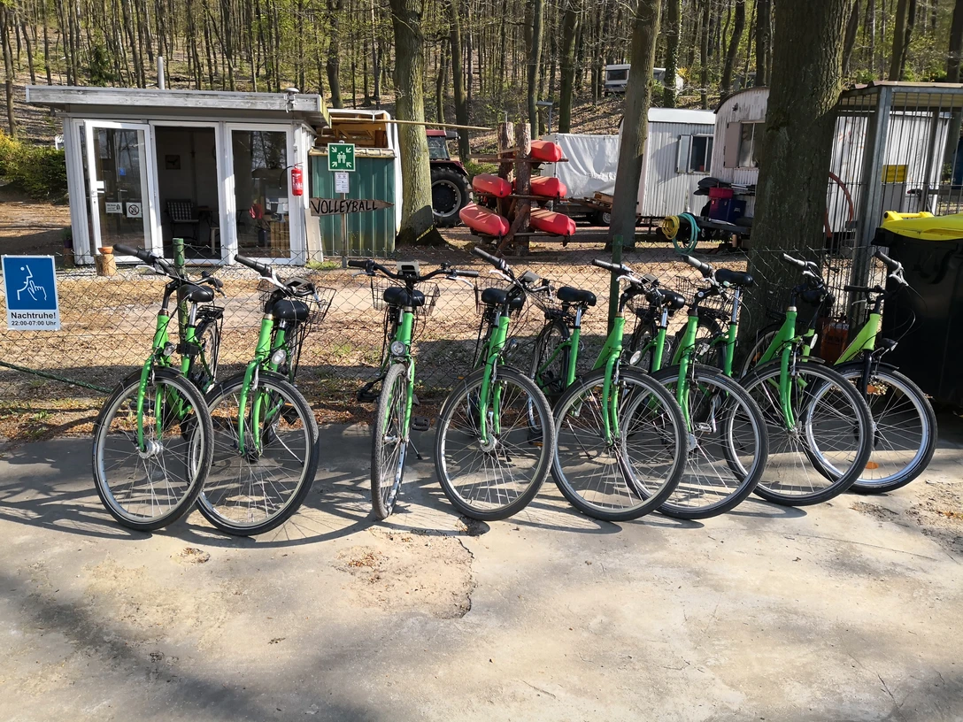 Radverleih auf dem Campingplatz in Ferch