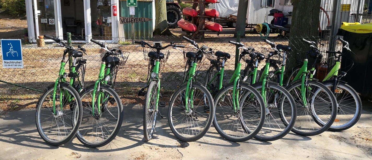 Radverleih auf dem Campingplatz in Ferch