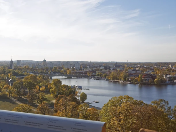 Aussicht vom Flatowturm im Park Babelsberg