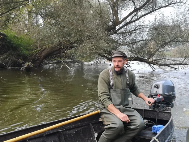 Wolfgang Schröder auf dem Gülper See
