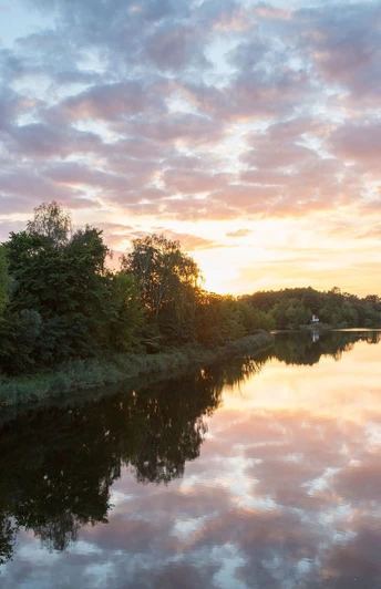 Sonnenuntergang an der Oder