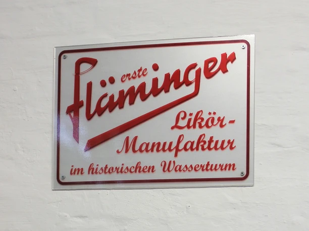 Schild Fläminger Likörmanufaktur