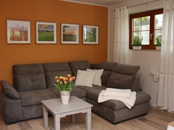 Ferienwohnung Am Wolkenberg Wohnraum und Eingang