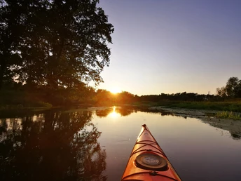 Kajaktour, Spree, Hangelsberg, Sonnenuntergang