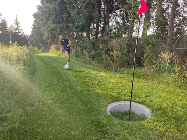 Bahn für Fussballgolf