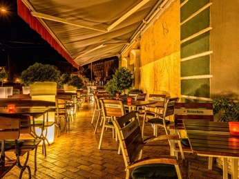 Restaurantterasse im Hotel Kaliski