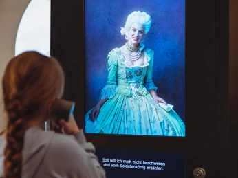 Lebendes Porträt in der brandenburg.Ausstellung