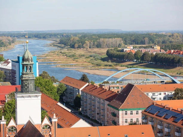 Blick vom Rathaus auf die Stadt Frankfurt (Oder)