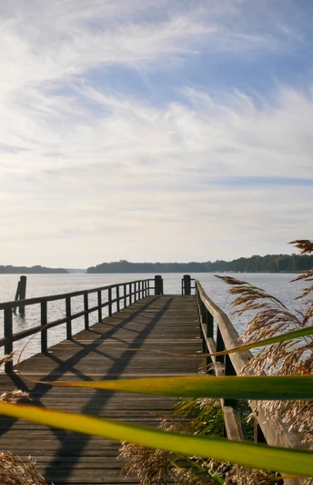 Steg auf dem Storkower See