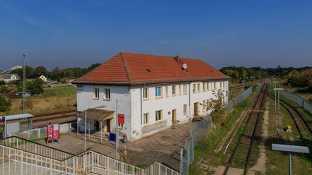 Bahnhof Küstrin-Kietz nahe der Grenze Deutschland-Polen