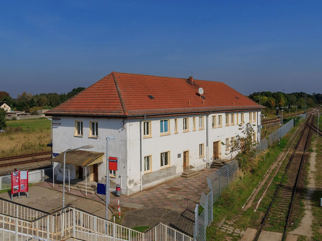 Bahnhof Küstrin-Kietz nahe der Grenze Deutschland-Polen