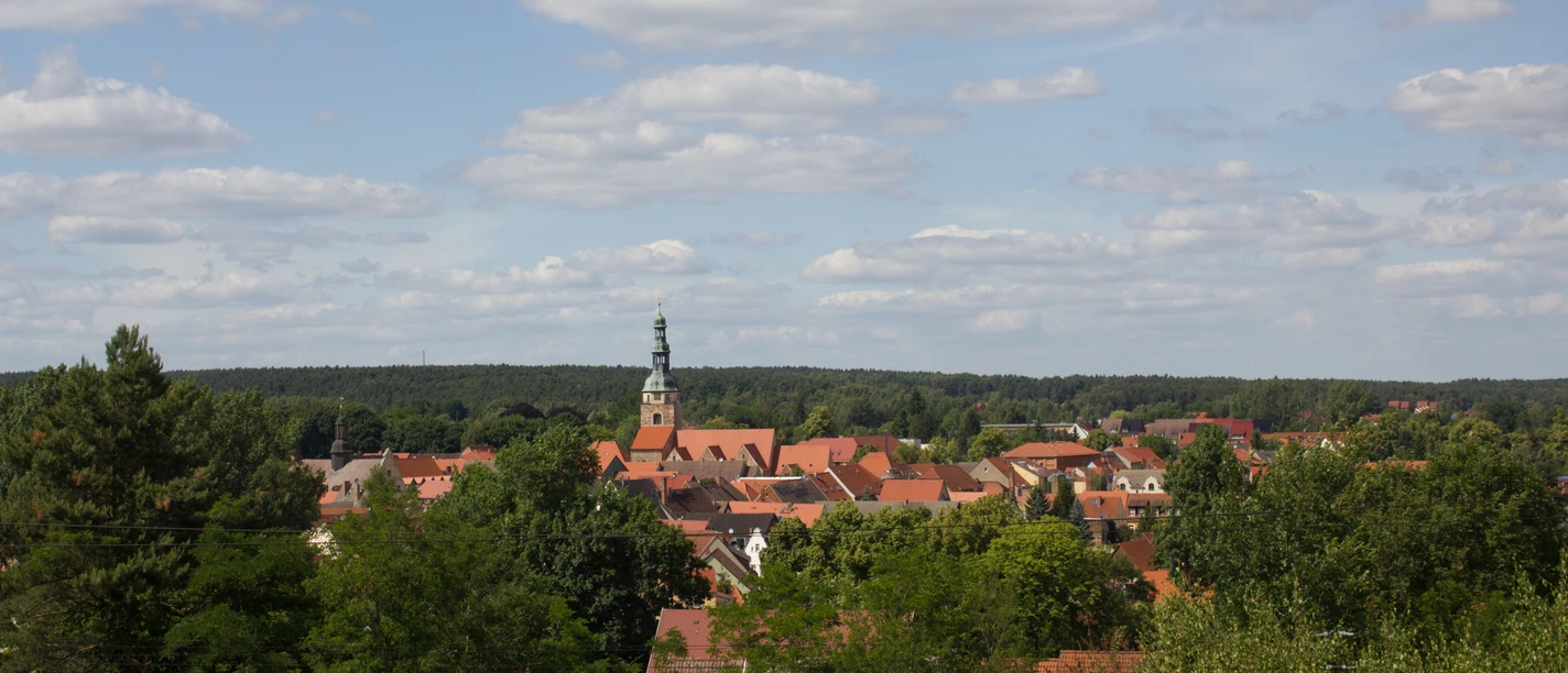 Blick auf das Thermalsoleheilbad Bad Belzig