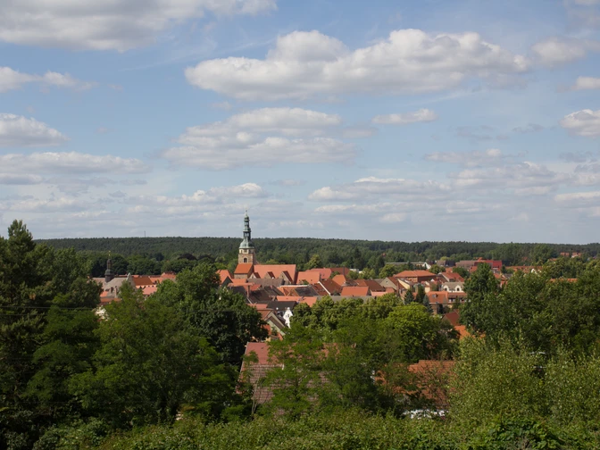 Blick auf das Thermalsoleheilbad Bad Belzig