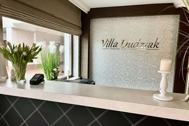 Rezeption des Hotel Villa Dudziak