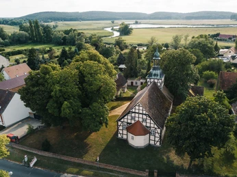 Lufaufnahme Fachwerkkirche Milow