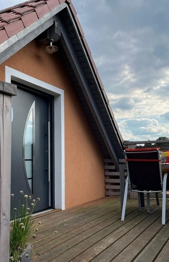 Terasse der Ferienwohnung Wittbrietzen