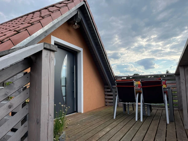 Terasse der Ferienwohnung Wittbrietzen